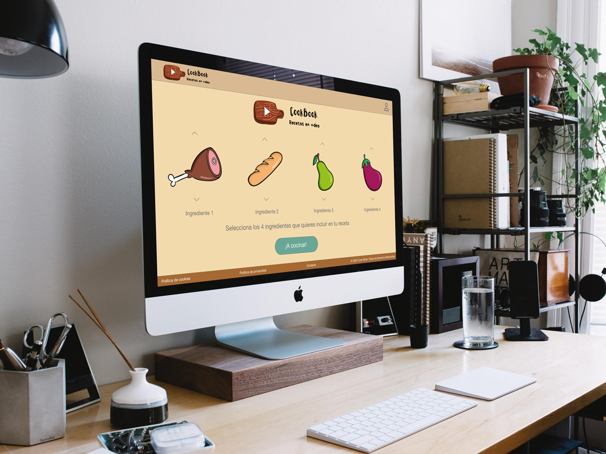 My UX/WebDev Portfolio / CookBook website desktop mockup