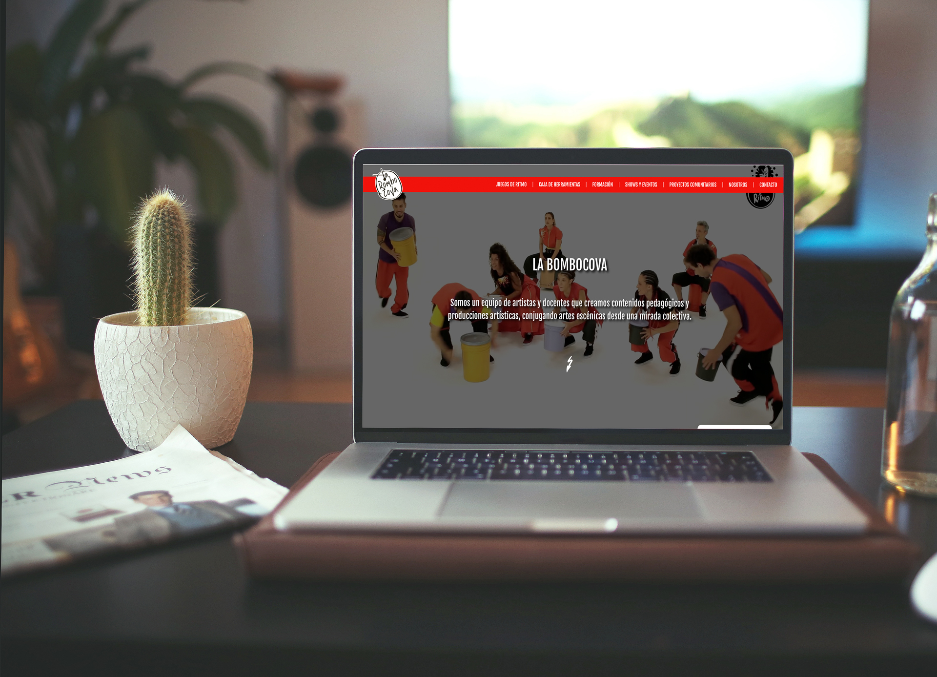 My UX/WebDev Portfolio / La Bombocova website laptop mockup