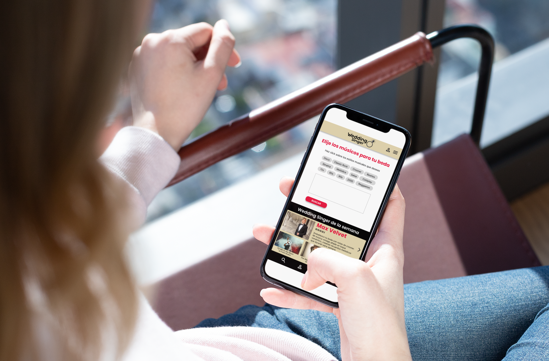 My UX/WebDev Portfolio / Wedding singer app mobile mockup